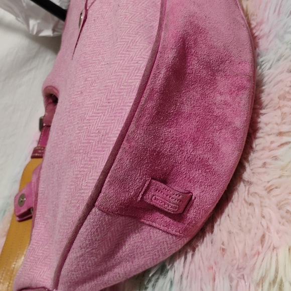 HOLD! RARE! Coach Herringbone Wool Y2K Vintage Shoulder Bag - Picture 9 of 16